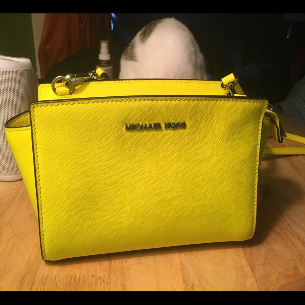 Yellow Michael Kors purse